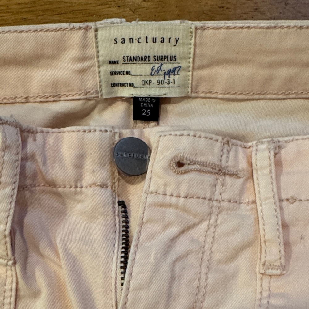 Sanctuary Light Pink Cotton Pants sz 25